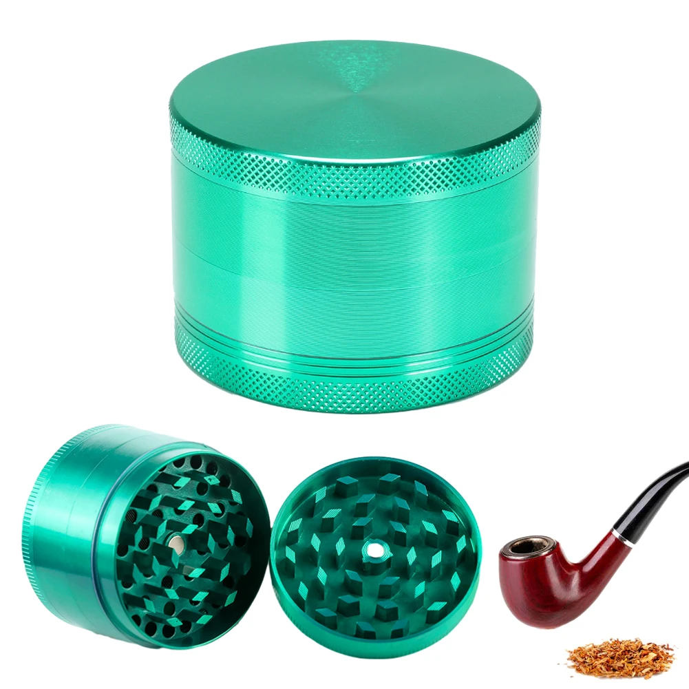 Herb Grinder 4-layer Iridescent Tobacco Grinder Spice Miller Crusher Zinc Alloy Smoke Accessories Nano Paint Surface 40/50mm