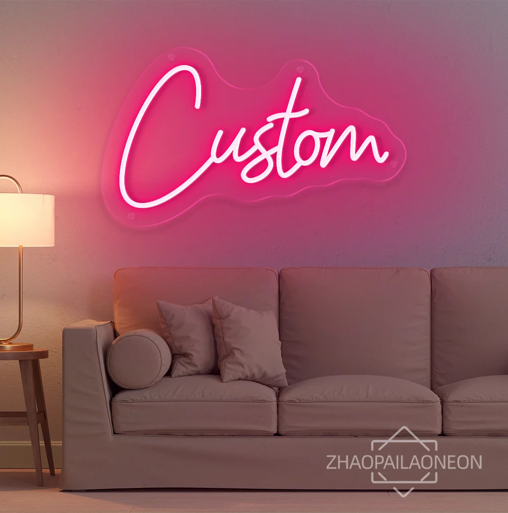 Luce LED A Specchio Con Nome Personalizzato - Luce Notturna A