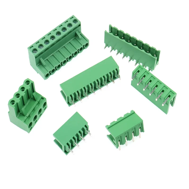 5-Pair 2EDG PCB Screw Terminal Block Connector - Right Angle/Straight Pin Header Plug Socket