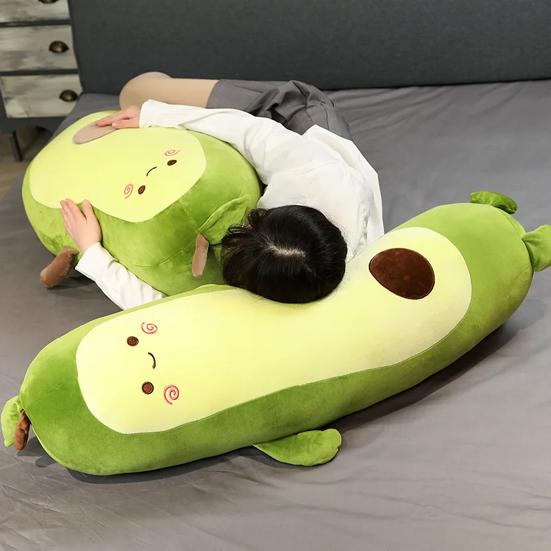 Giant Long&Fat Avocado Stuffed Plush Toy Filled Doll Fruit Cushion Pillow Soft Plush Doll Toy Child Baby Girl Birthday Gift
