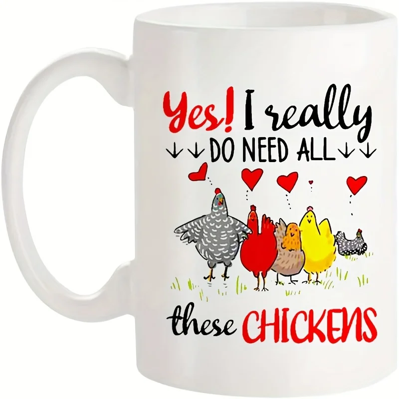 

Забавная Кофейная кружка для цыплят, 11 унций, для фермера курицы в вашем сердце, идея подарка для мужчин и женщин, подарок на день рождения