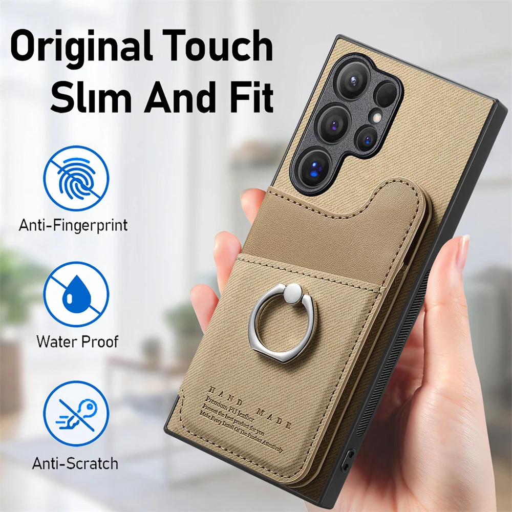 RFID-Blocking Magnetic Phone Case Wallet with Card Holder Cover