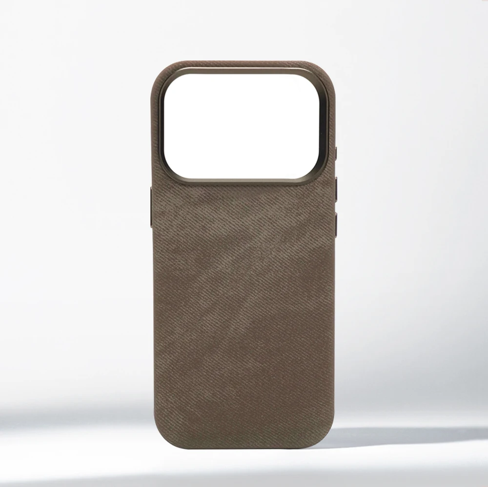 Luxury Shockproof Magnetic Fiber Leather Case with MagSafe Wireless Charging Compatibility