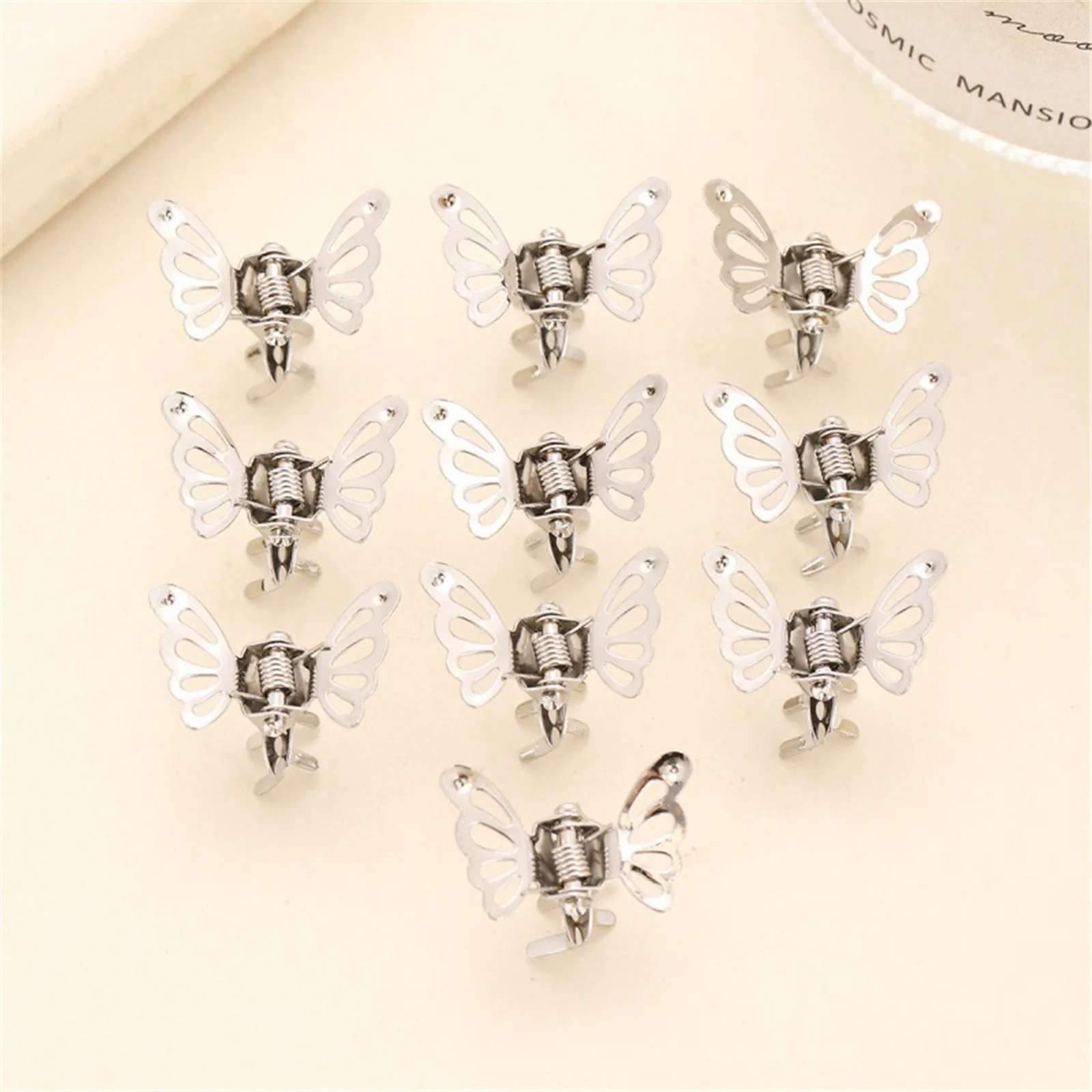10/20 Stück goldene hohle Schmetterlings-Haarspangen, süße Haarspangen im Schmetterlings-Design für Frauen und Mädchen, Haar-Accessoires für Halloween – Detail 4