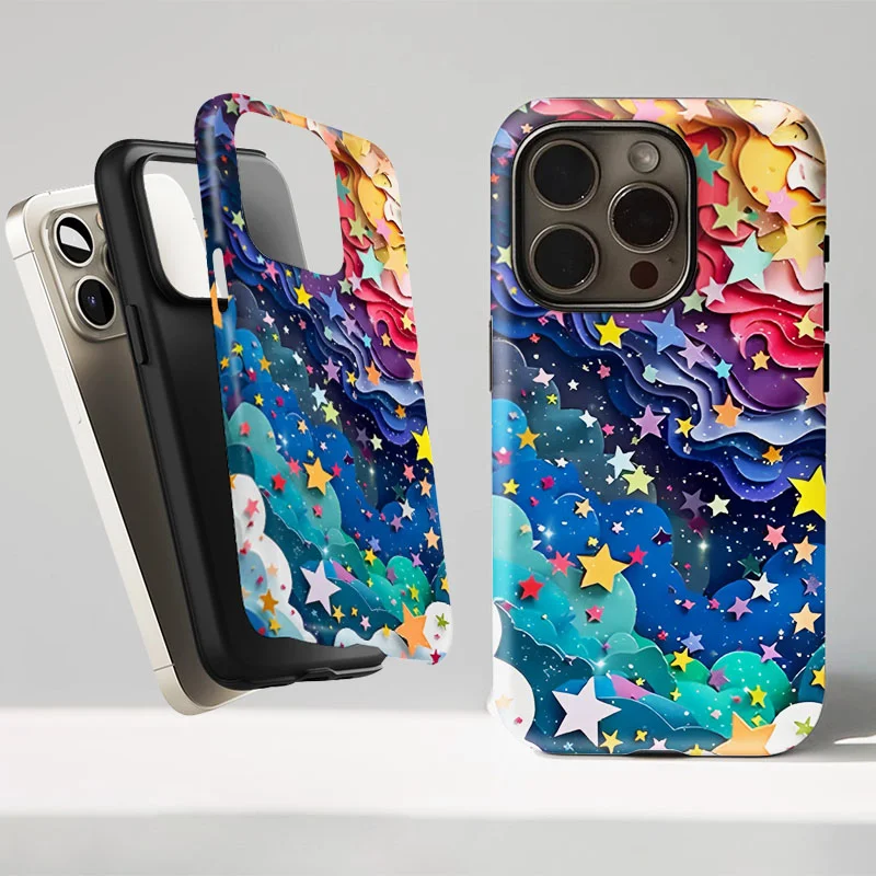 Versatile Starry Sky Cover 2-in-1 Phone Case