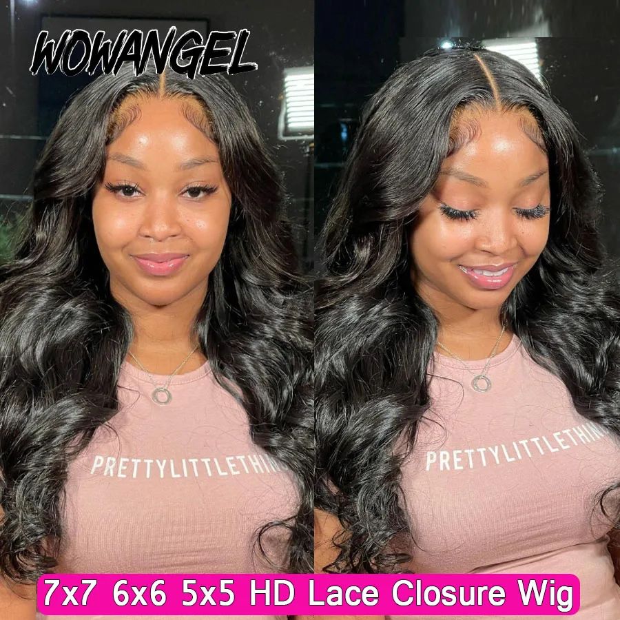 7x7 HD Lace Closure Wigs 34inch Body Wave Wigs Remy Hair 6x6 HD Lace Closure Human Hair Pre Plucked Glueless human hair wigs human hair wig