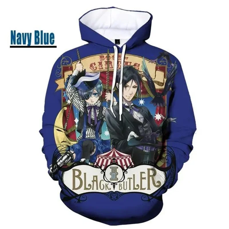 

Black Butler Ciel Smile Anime Hoodie Men Sweatshirts Clothing 3D Printed Hoodies Women Harajuku Fashion Pullovers y2k Tops Hoody