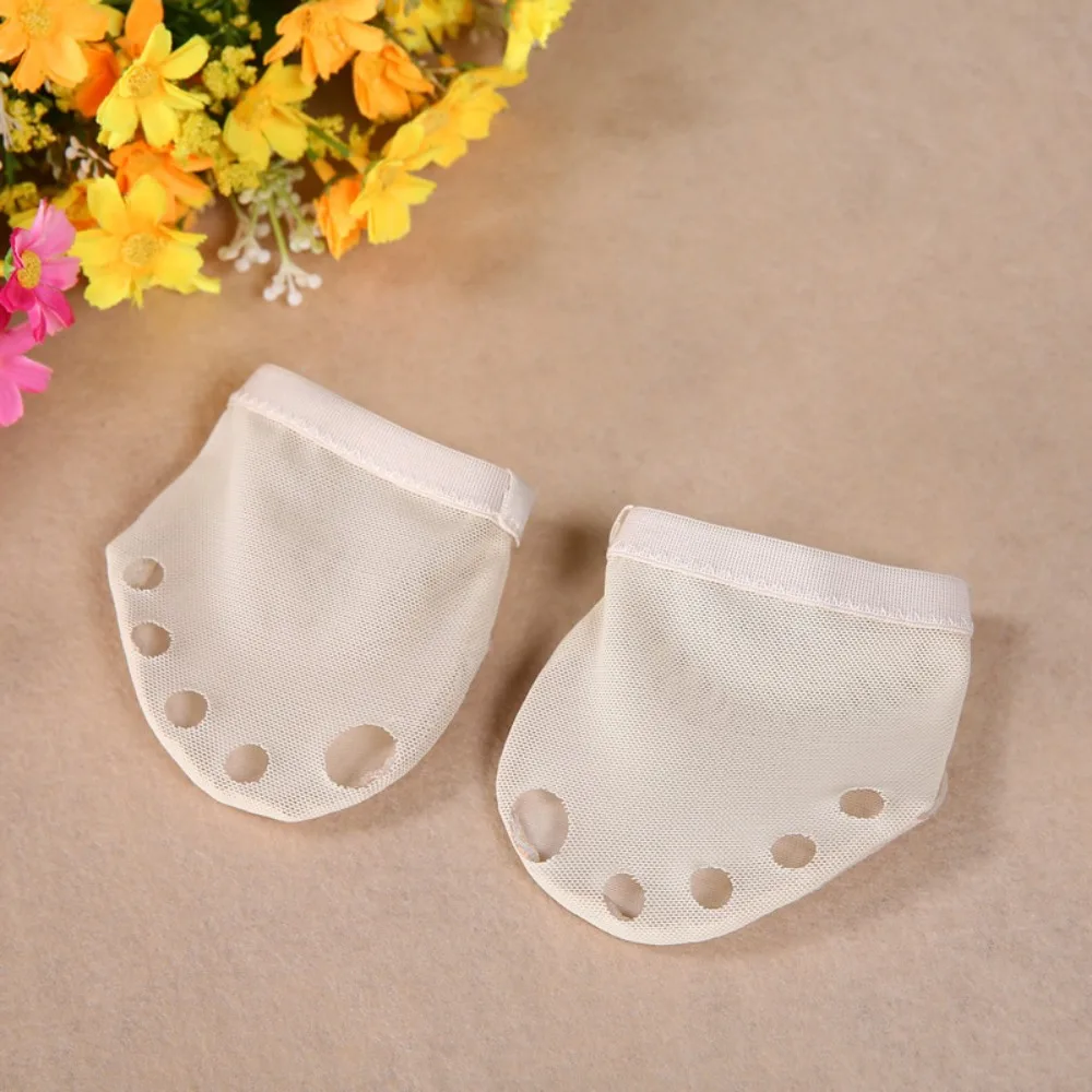 Tool 1 Pair Moisture Sole Practice Dance Cloth Wear-resistant Open Toe Women Socks Heels Shoes Insole Five-hole Foot Pad