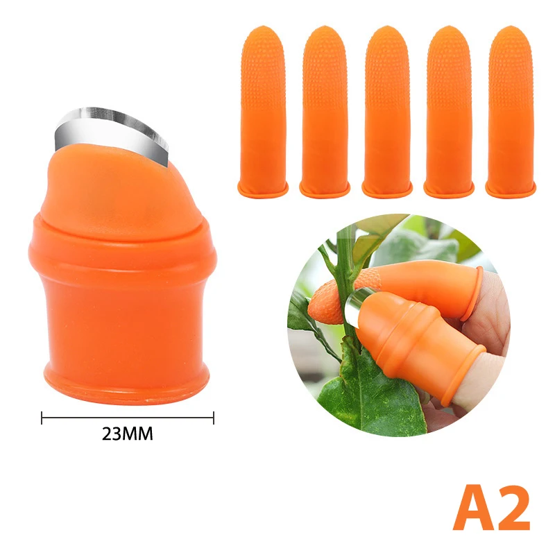 Finger Protector Silicone Thumb Knife Protector Gears Cutting Vegetable Harvesting Knife Pinching Plant Blade Scissors Gloves 