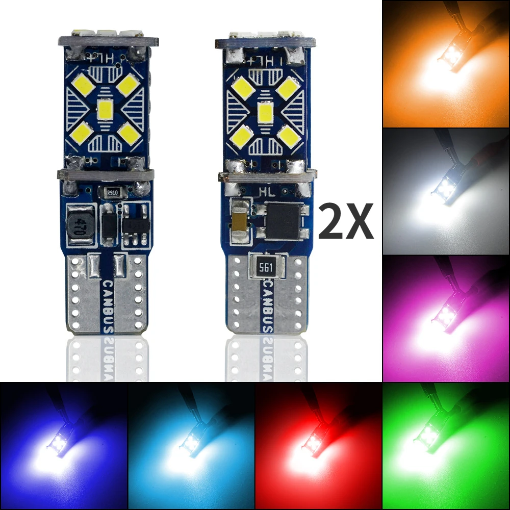 2x супер яркие T10 3020 2016 15smd 5W 5 светодиодный парковочные фары автомобиля номерные знаки, задний фонарь, освещение дороги, фонари заднего хода