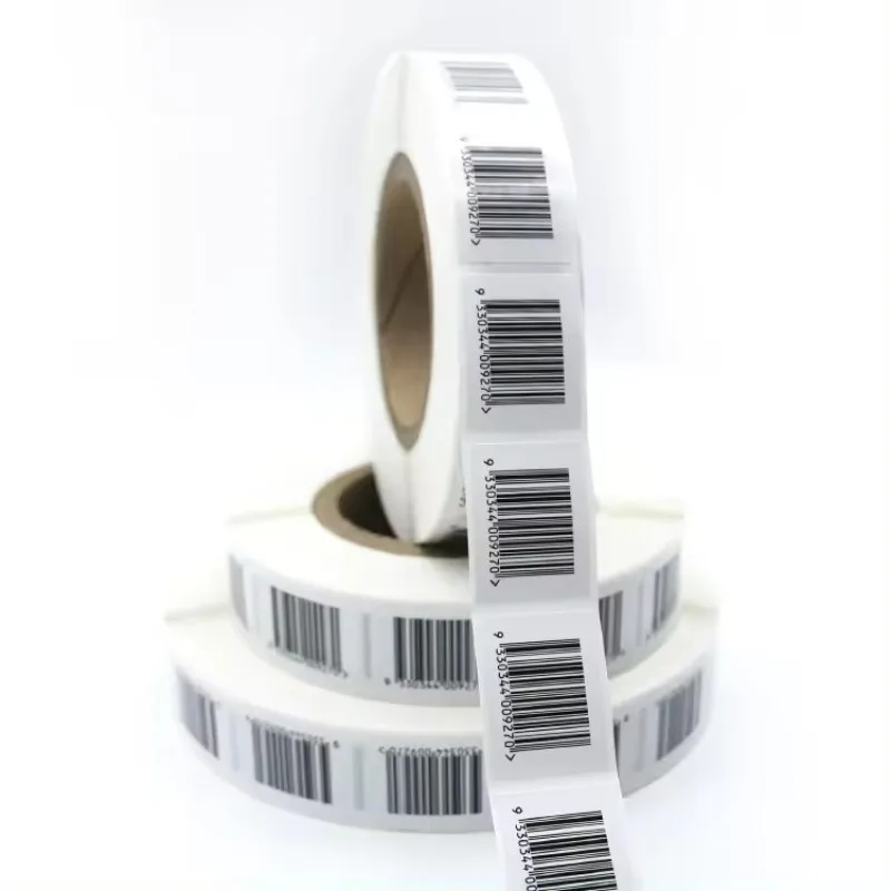 1000 Pcs/roll EAS RF Retail Shop Security Barcode Label 8.2MHz Anti-Theft Soft Label 4*4cm