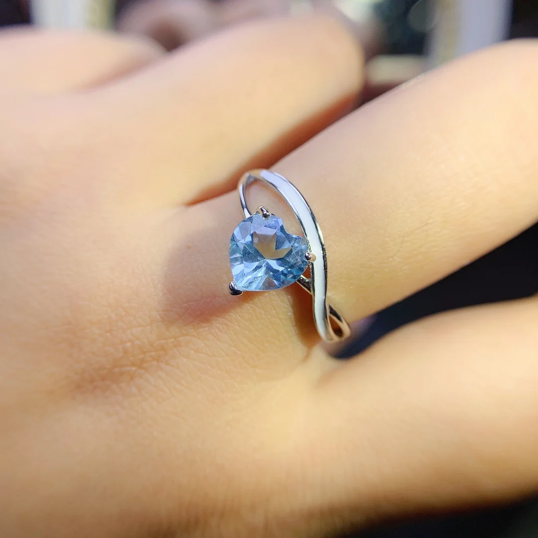 

Новинка кольцо с натуральным топазом, серебро 925 пробы, женский подарок для пары, изысканная роскошь, бесплатная доставка товаров