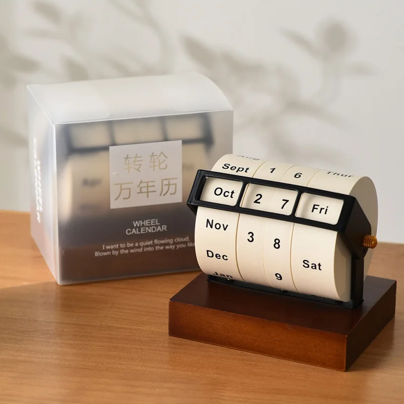 Rotary Desk Calendar with Inspirational Countdown
