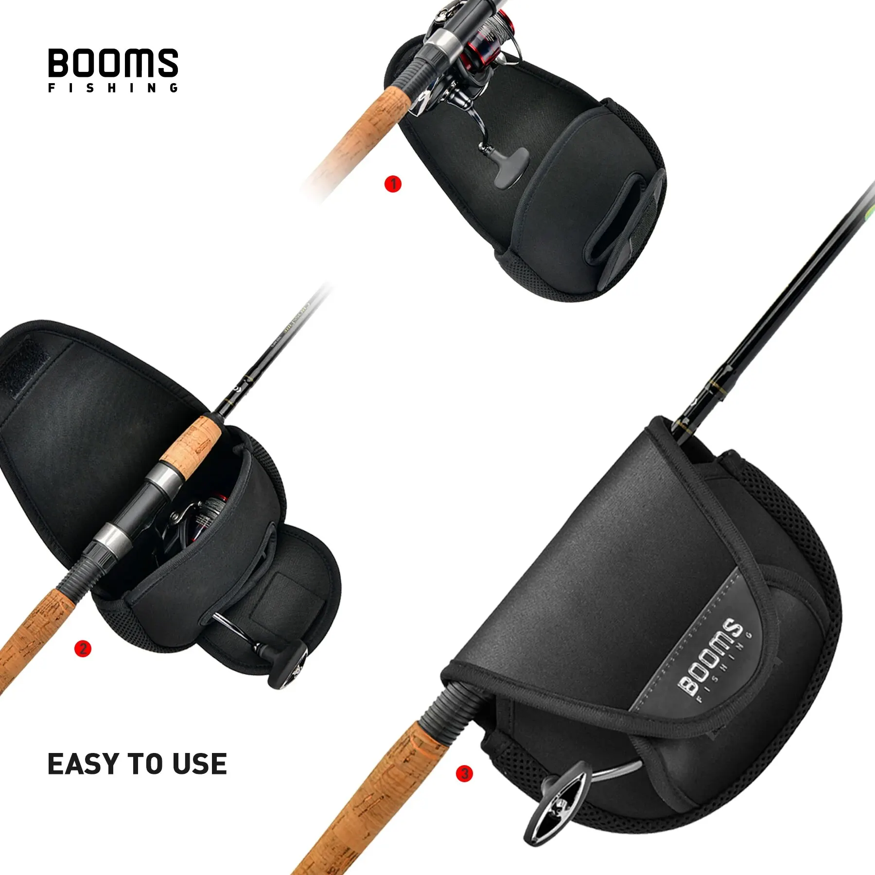 fishing bag fishing reel bag fishing tools fishing reel cover fishing tackle fishing storage case fishing tackle box fishing tackle binder Booms Fishing RC2 Spinning Fishing Reel Protective Cover Baitcasting Reel Protective Case Fishing Bag