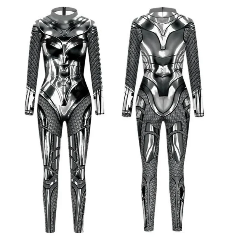 Supereroe Stampato Costume Cosplay Manica Lunga Spandex Body Halloween Party Carnival Catsuit Zentai Muscle Suit
