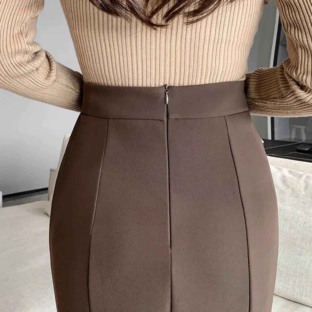 Posijego Knit Maxi Skirt For Women High Waist Ribbed Knitted