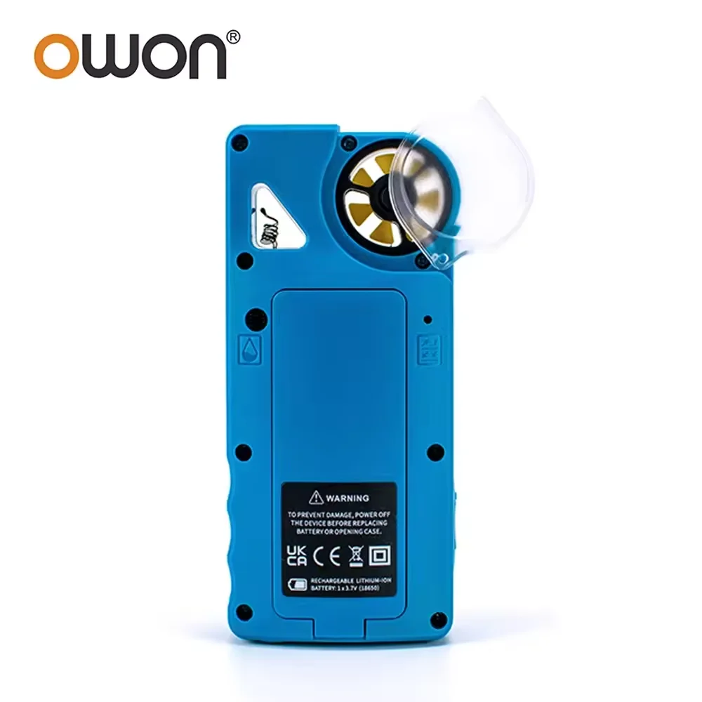OWON OWM5500 디지털 풍속계, 8000 Aata 메모리, 7가지 측정 모드, 온도 및 습도 APP 원격 제어 기능을 갖춘 7-in-1 제품