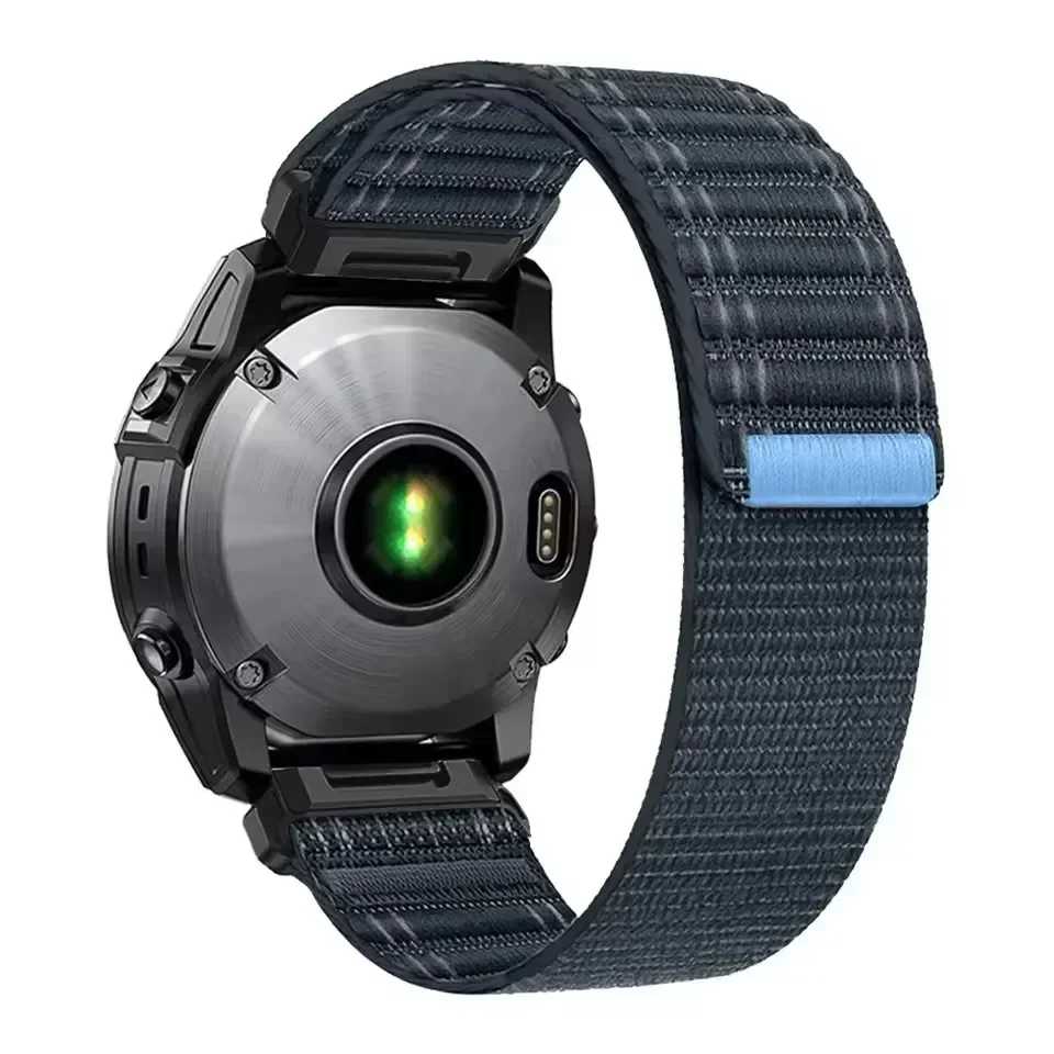 Premium Loop Nylon Watch Strap with Velcro Band and Quickfit Bracelet, 26/22mm