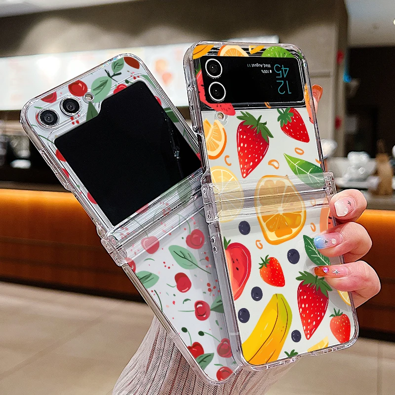 Cherry Watermelon Print Hard Folding Case