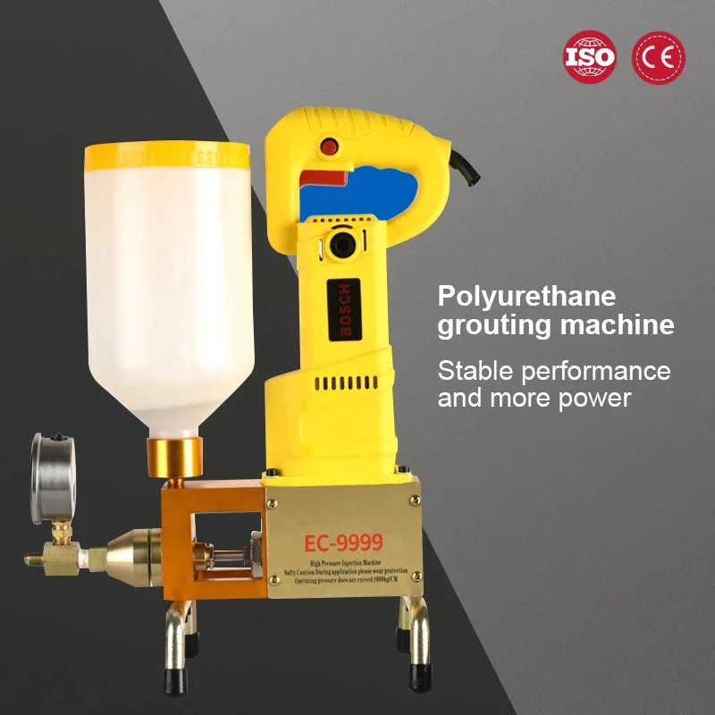 High Pressure Waterproof Grouting Machine 1100W Epoxy/Polyurethane Foam Injection Pump Liquid Leakage Tool Grouting Machine