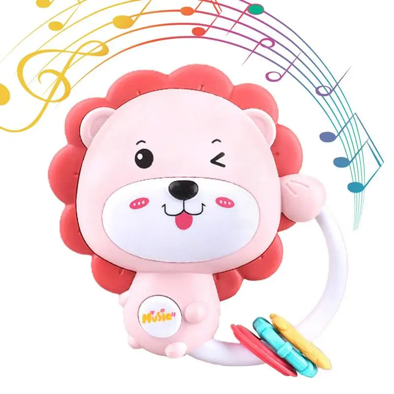 

Rattle Teething Toys Lion Rattle Teething Toys For Babies Sensory Teether Early Development Light And Music Newborn Gifts For