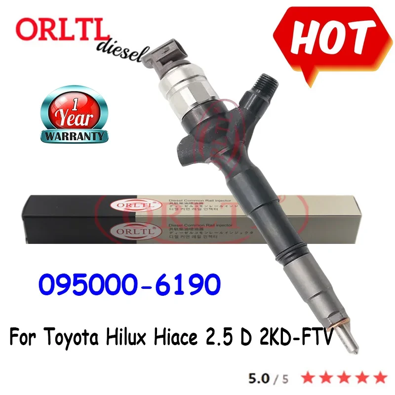 

ORLTL Diesel 095000-6190 Common Rail Injector Nozzle 095000-619# Auto Parts 0950006190 For Toyota Hilux Hiace 2.5 D 2KD-FTV