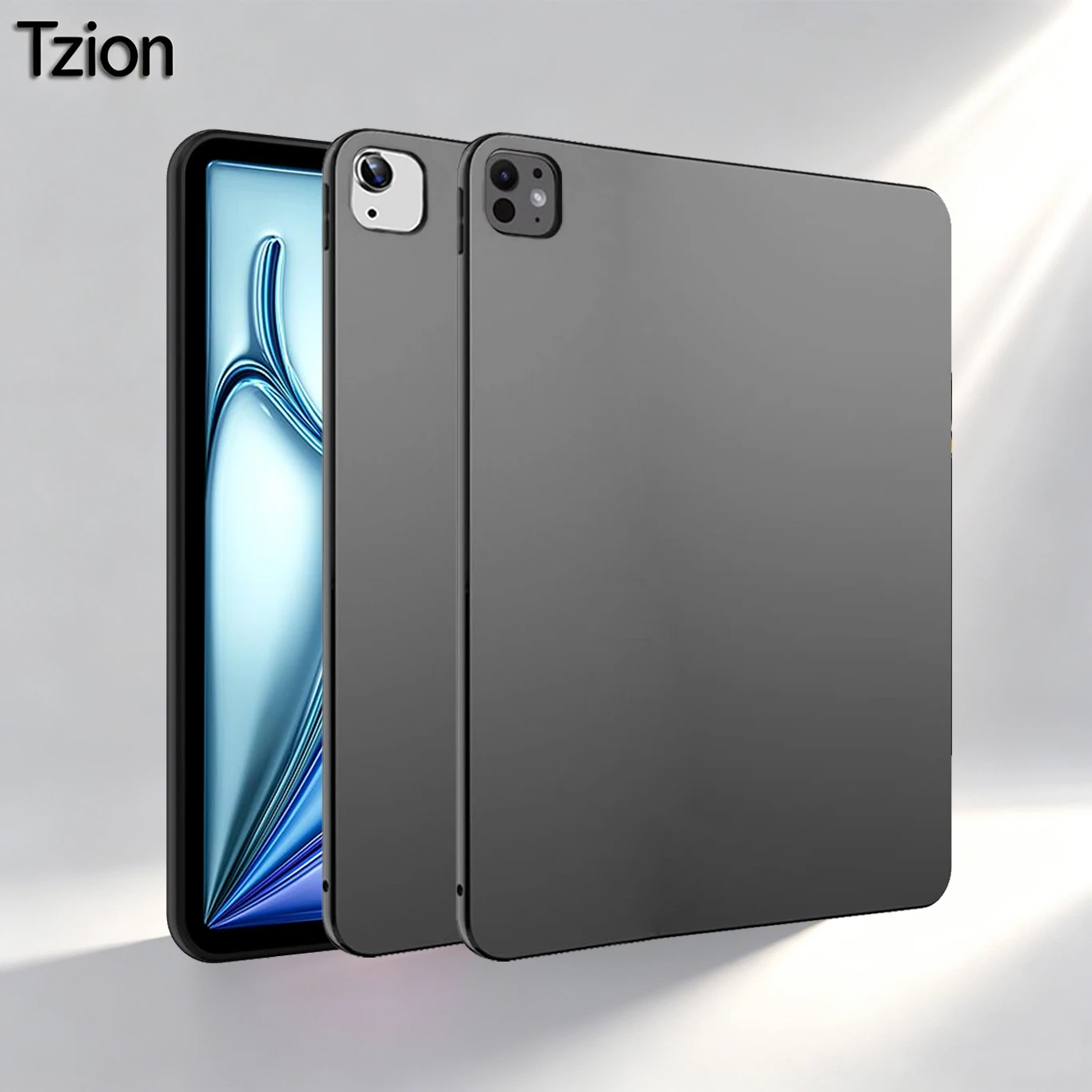 Sleek Black Honeycomb TPU Rubber Soft Silicone Tablet Case