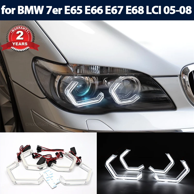 

Ultra bright M4 style LED Angel Eyes for BMW 7 series E65 E66 E67 E68 Alpina B7 LCI 730i 735i 740i 745i 750i 760i 05-08