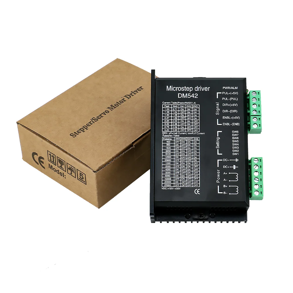 HLTNC Microstep Motor Driver DM542 Suitable for 42 57 Stepper Motor Nema17 Nema23 Supply Voltage 20-50V DC 4.2AA