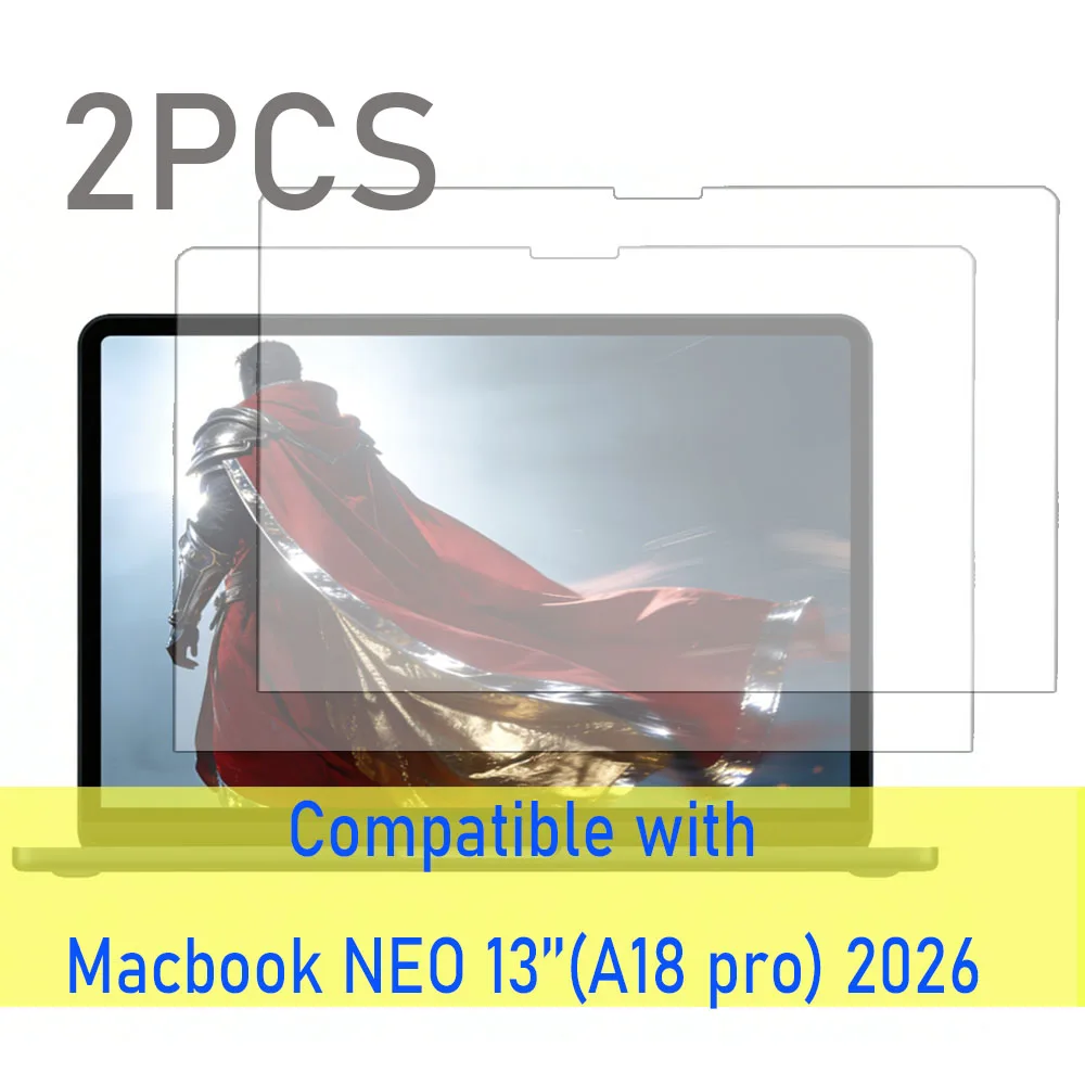2PCS Tempered Glass Screen Protector for 13'' Laptop - 9H Hardness, Anti-Dust Protective Film
