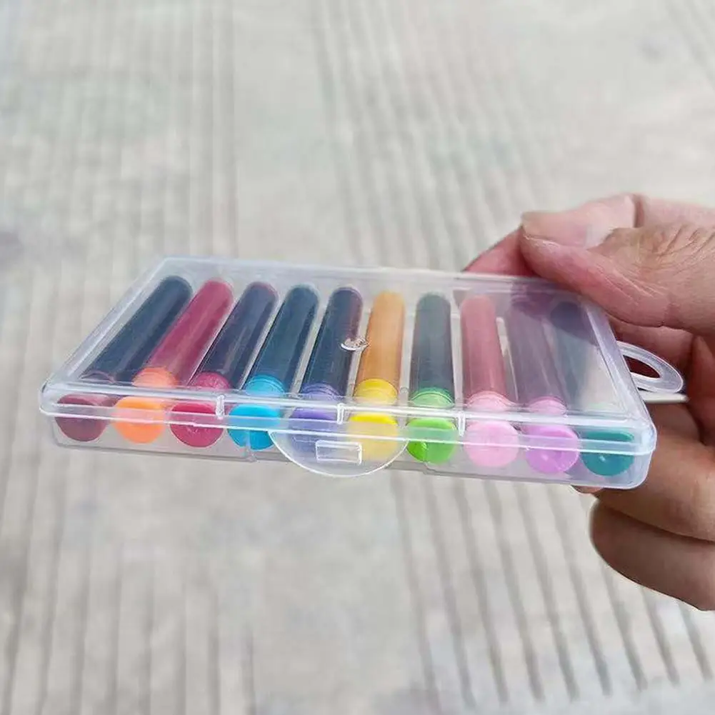 Fountain Pen Ink 10pcs/pack Colored Ink Cartridge Refills Ink Sac For Fountain Pens Refills Disposable Office School Supplies Cute Stationery