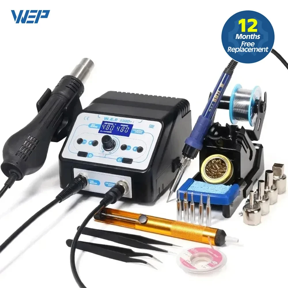 Desoldering Tool WEP 938BD+-I 750W Hot Air Gun Soldering Station BGA Rework Station Desoldering SMD Welding Repair Tools