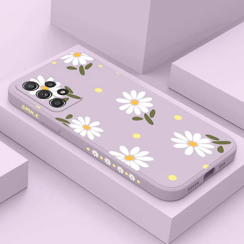 Chrysanthemum Case For Samsung A73 A72 A71 A23 A52 A52S A51 A42 A41 A32 A22 A21S A12 A02S A02 4G 5G  A53 A33 A13 A03S A03 Cover