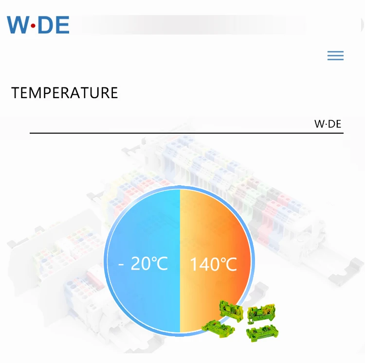 bloco de terminais embutido para trilho unidades de conexão de cabeamento
