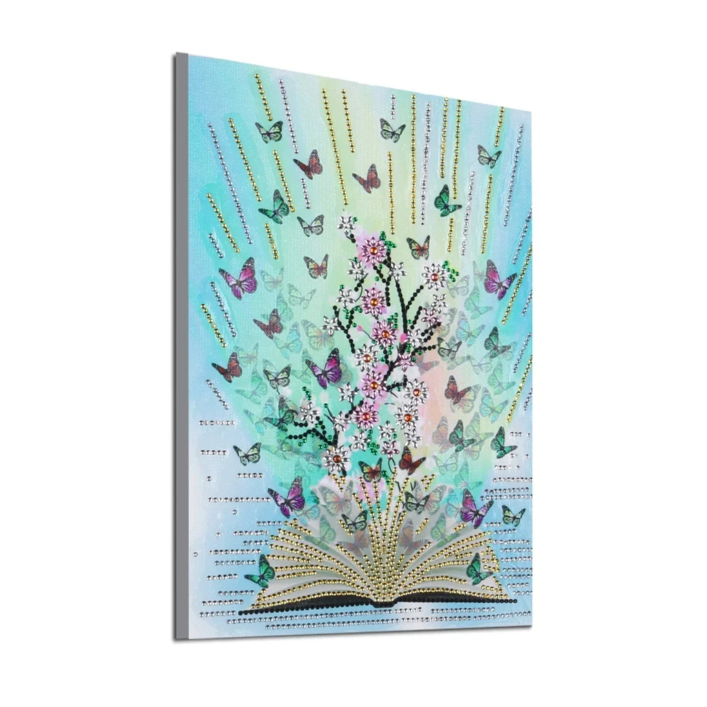 Diamond Painting Butterfly Flower DIY 5D Partial Drill Cross Stitch Kits Crystal Rhinestone Arts Home Decoration