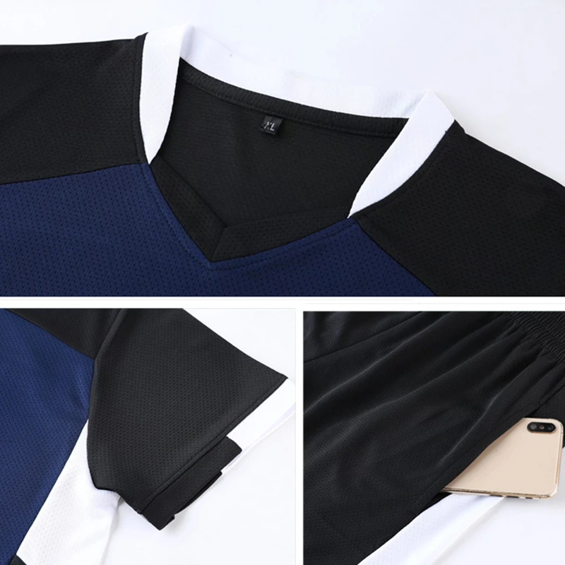 Women Volleyball Set Short Sleeves Volleyball Shirt Pocket Shorts Female Training Jersey Fitness Running Sports Suit