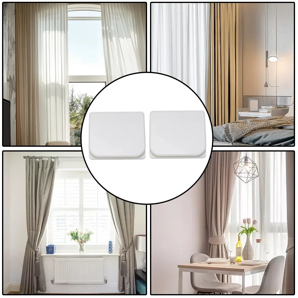 2pcs Shower Curtain Clips Anti Splash Clips Holder Hooks New ABS Viscose Curtain Fixing Clip For Bedroom Shower Hooks