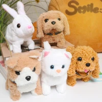 Pretend Play Electric Plush Animal Toys Pet Case Portable Suitcase Set Walking Sounds Early Education Toys Gift for Kids Girls 2