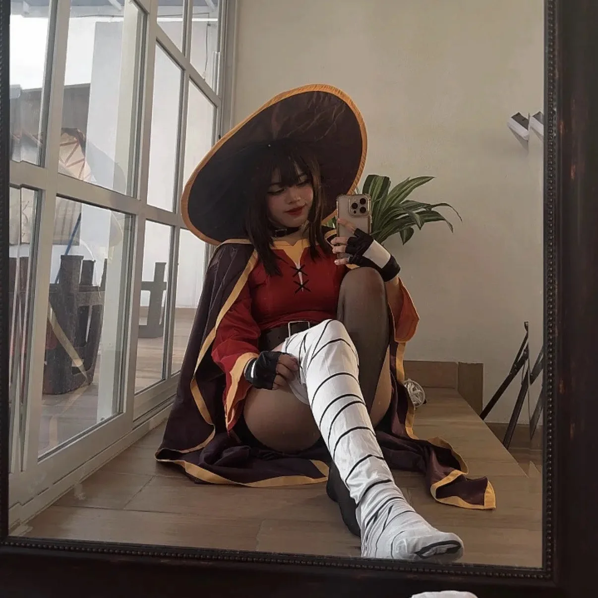 Konosuba-Inspired Megumin Red Cosplay Wig for Women