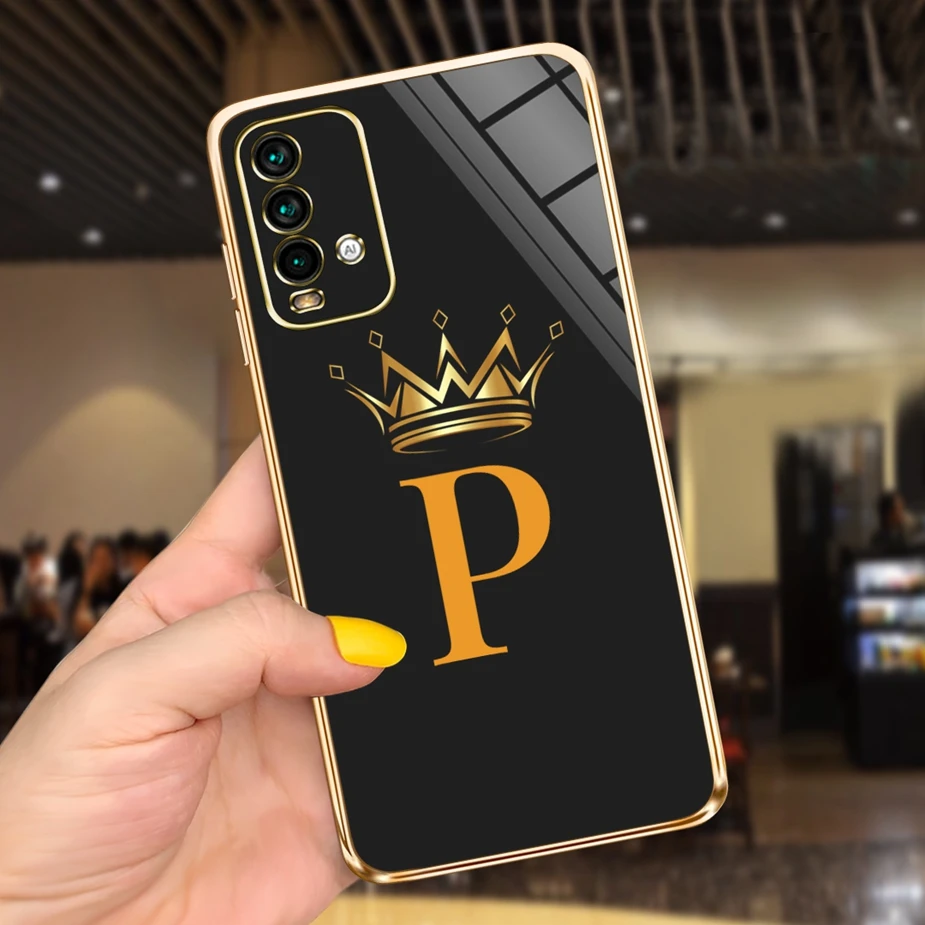 Cute 26 Letters Soft Slim Plating Phone Case Bumper - Stylish Back Cover s