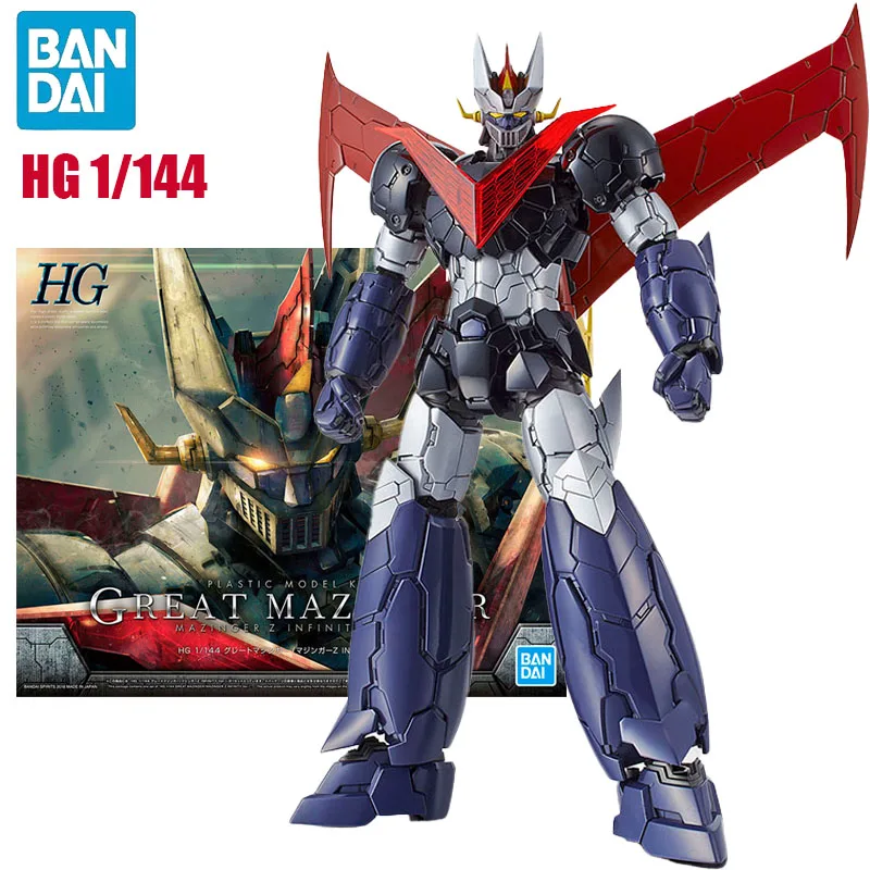 

In Stock BANDAI Original HG 1/144 GREAT MAZINGER MAZINGER Z INFINITY Ver. Anime Action Figures Assembly Model Collection Toy