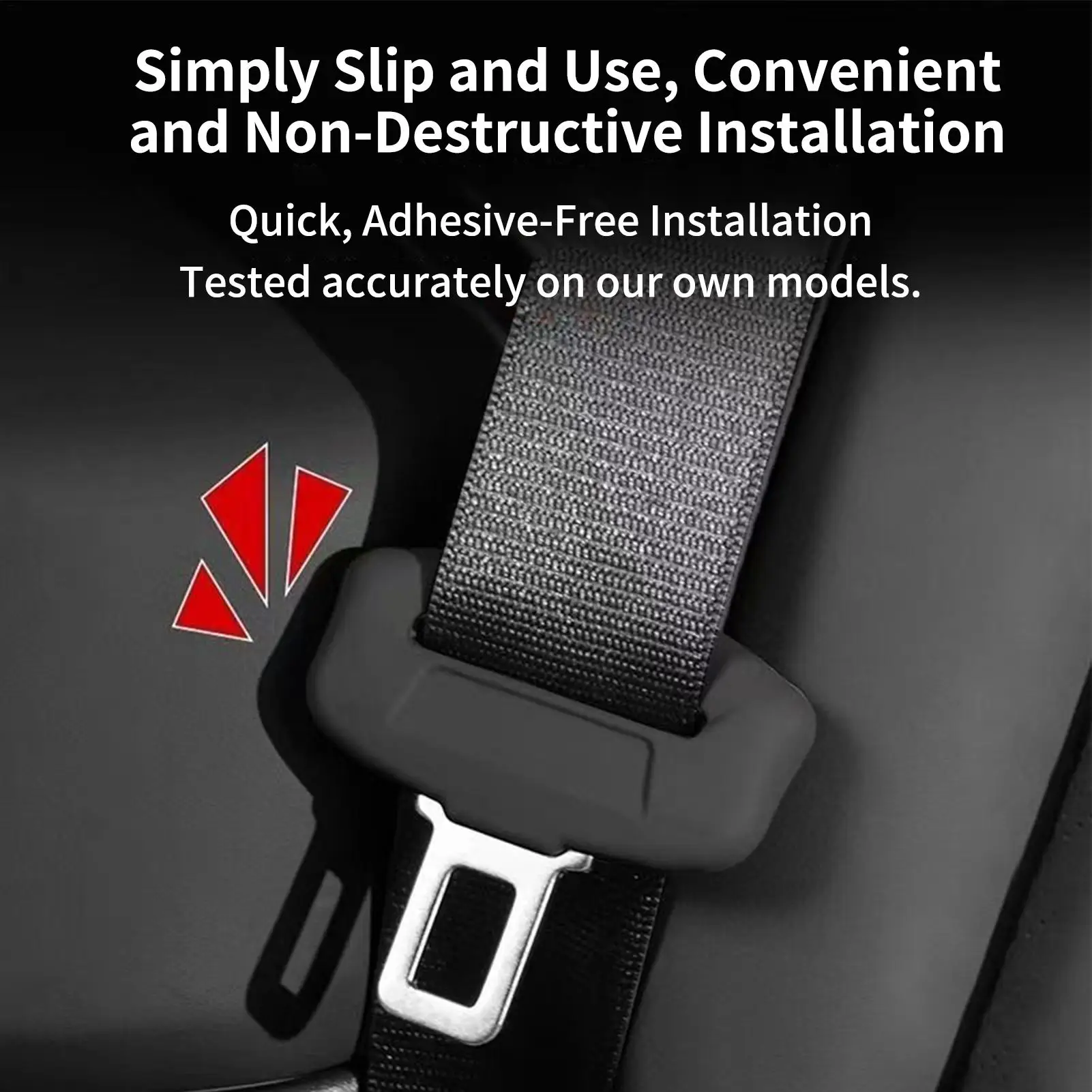 시트벨트 클립 삽입형 실리콘 클립 가드 자동차 시트 스트랩 버클 보호대 (세단, SUV, RV, 트럭, 작업장, 자동차용)