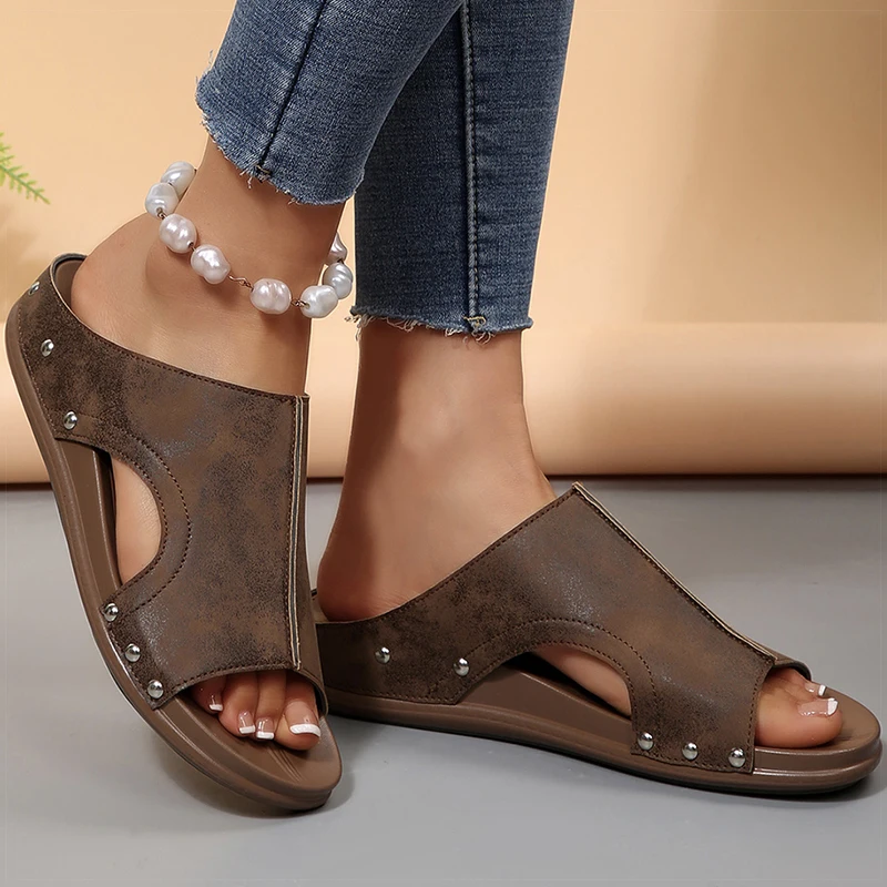 Women's Sandals Casual Wedges Heels Sandals For Summer Women Slippers Retro Summer Shoes Woman Beach Sandalias De Mujer 2025