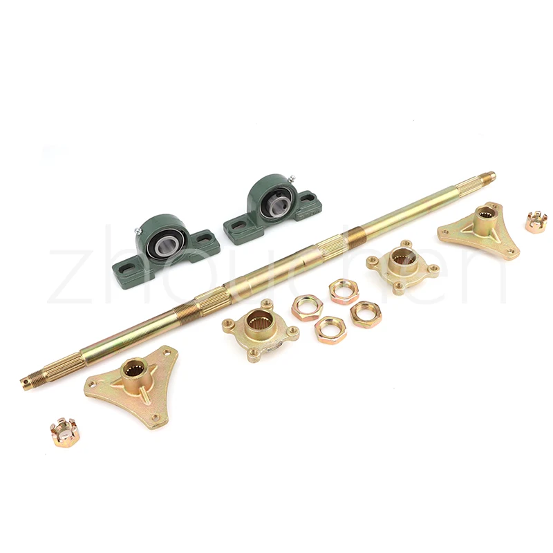 

NEW 1Set 610mm rear axle assembly kit 50mm/78mm*3 17T wheels for mini kart ATV off-road vehicle drift tricycle accessories