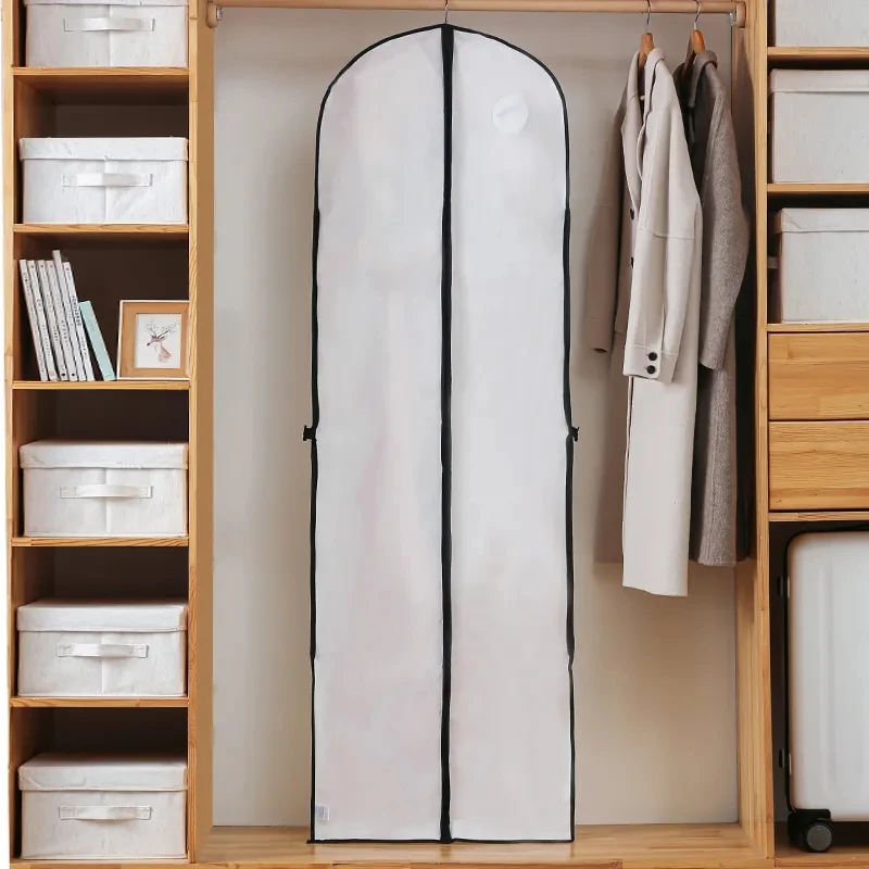 

High-end Thickened Wedding Dress Dust-proof Bag New Waterproof Coat Hanging Storage Bag Household Suit Jacket Protective Cover