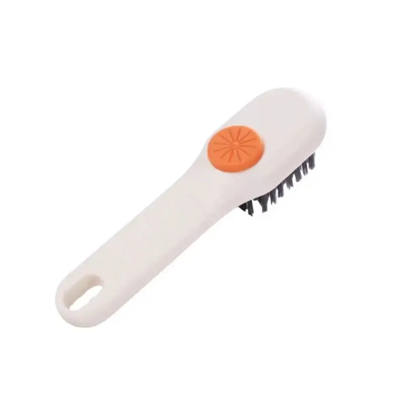 Multifunctional Liquid Discharge Shoe Brush Manual Press Type Cleaning Shoe Brush Soft Fur Clothing Cleaning Long Handl shoe brush