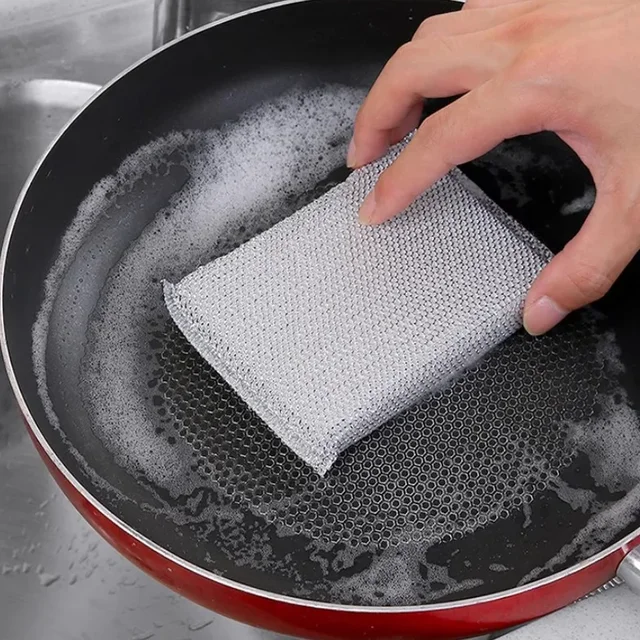 4 pezzi, spugna per lavare i piatti da cucina, non fa male, artefatto per pentole, spugna per pulizia antigraffio per uso domestico 2