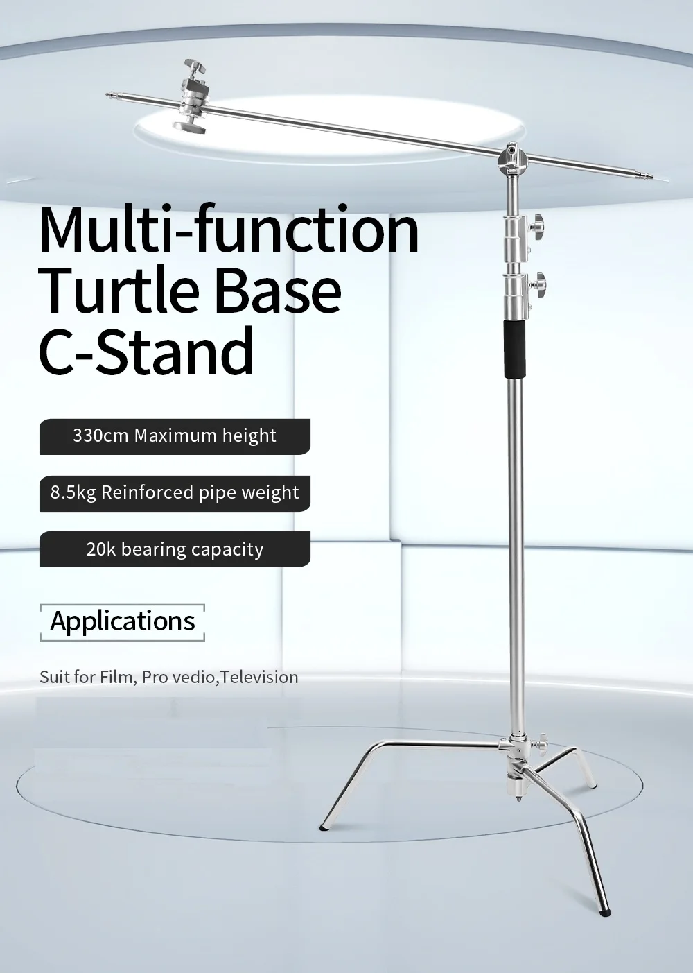 

Selens Photography C Stand Holder Multi-function Studio Light Stand With Folding Legs Grip Head And Arm Support Softbox Tripod