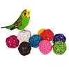 5/10pcs Colorful Rattan Balls Parrot Toys Bird Interactive Bite Chew Toys for Parakeet Budgie Cage Accessories Bird Toys 1