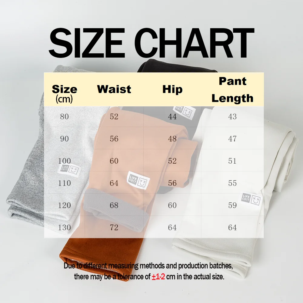 New Girls' Autumn And Winter Leggings Warm And Plush For Children Aged 1-12 Fashionable Long Legs Solid Color Leggings